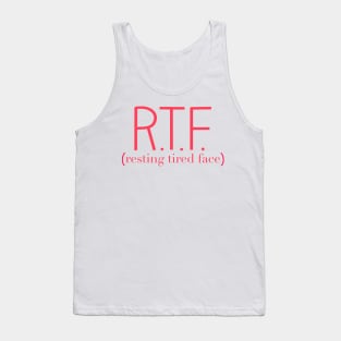 resting tired face Tank Top